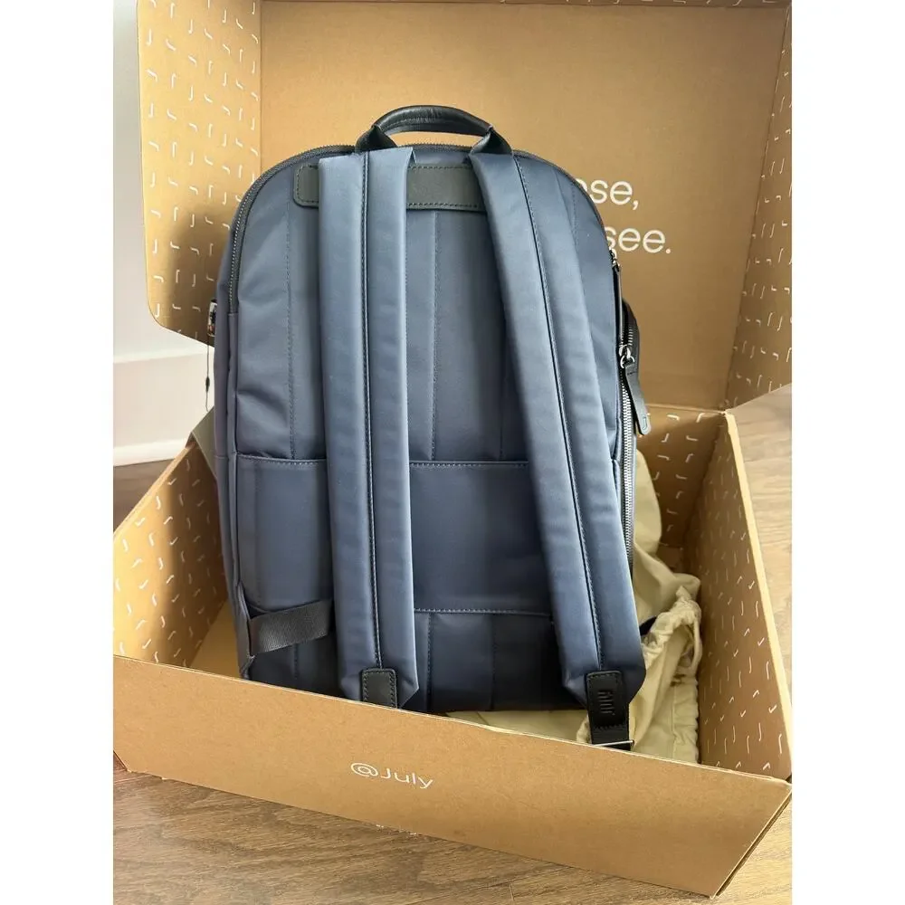 July Carry All Backpack 20L Navy Water Resistant Travel Laptop Bag New in Box